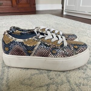 Snakeskin Steve Madden Platform Sneakers